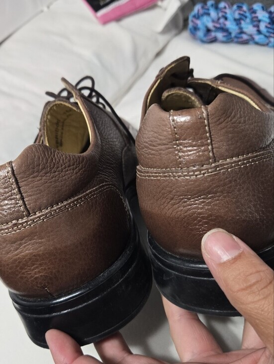 Belvedere Baybridge Men\'s Brown Pebbled Leather Tied Shoe sz 15D main image 12